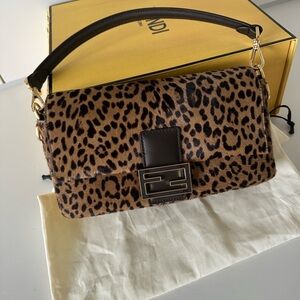 Fendi Baguette 2026 leopard ponyhair